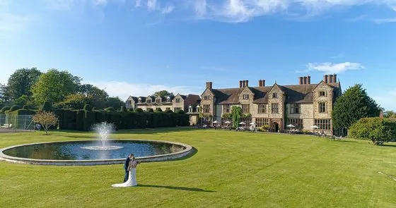 Billesley Manor and its lawn