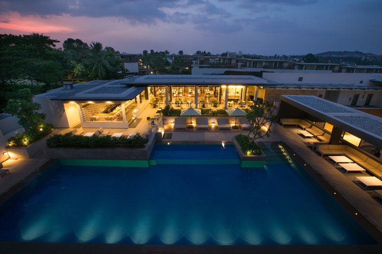 Clubhouse pool at Embassy Boulevard, Bangalore
