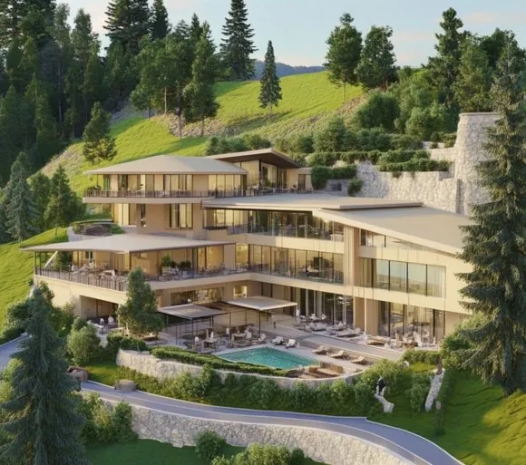 Design view of Anantara, Palampur